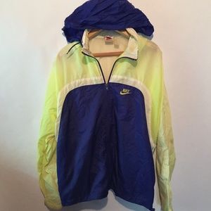Vintage 90s NIKE Windbreaker Neon Green Jacket L